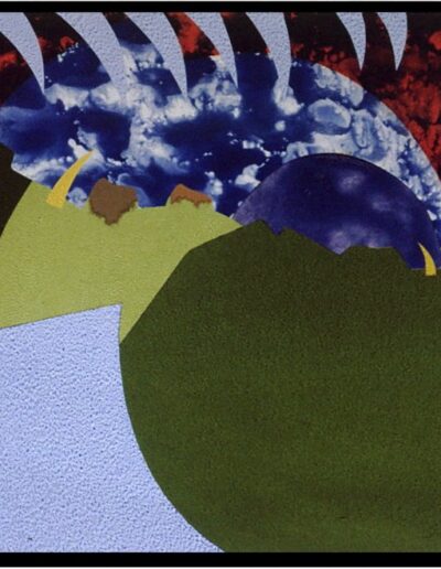 "Blue Moon Rising" - 1985 - 79"h.x86"w. Paintskin with polyester backing mounted on hardboard.