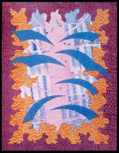 "Directors With Lace" - 1984 - 60"h.x46"w. Acrylic Paintskin on stretched canvas.
