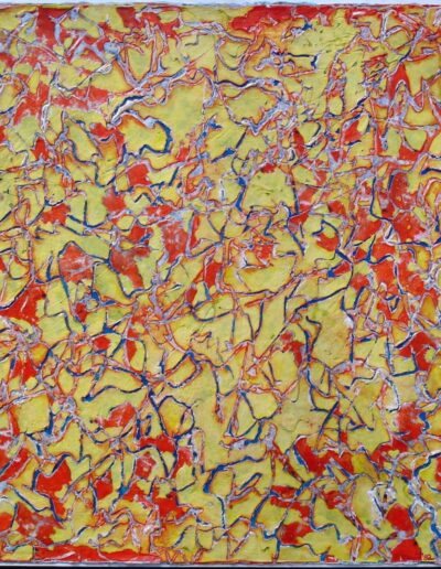 "Double Layers" - 1983 - 36"h.x34"w. Two layered Paintskins on stretched canvas.
