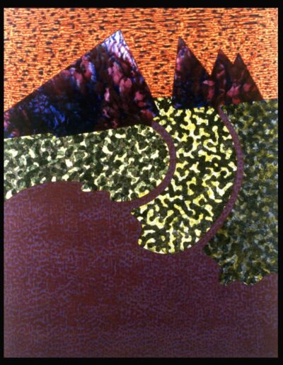 "Mountain Pass" - 1984 - 60"h.x47"w. Acrylic Paintskin with polyester backing on stretched canvas.