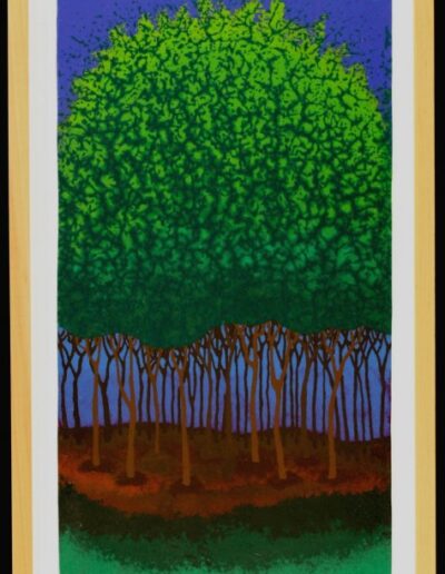 "Rhizome Grove" - 2007 - 19"h.x11"w. Paintskin on hardboard.