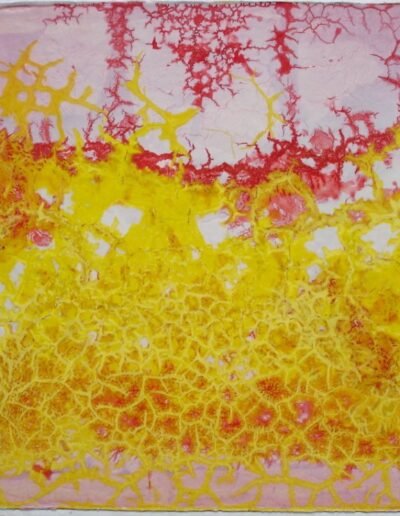 "Sunset" - 1984 - 32"h.x34"w. Acrylic Paintskin on stretched canvas.